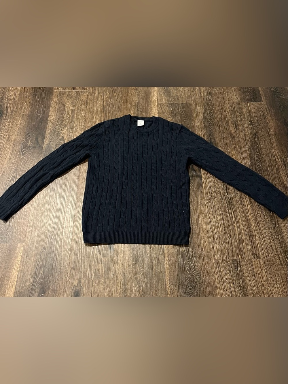 Old Navy Navy Cable Crewneck Sweater